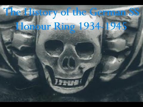 German SS Honour Rings of Heinrich Himmler`s  Allgemeine SS. This show the Death Head Skull Rings