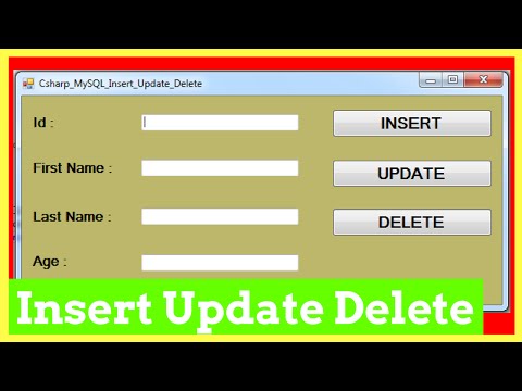 C# - How To Insert Update Delete Data From Mysql Database Using C# [ With Source Code ] Video