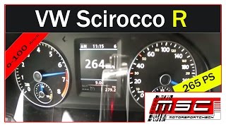 VW Scirocco R 2.0 TSI DSG Sound 0-100 Acceleration Topspeed