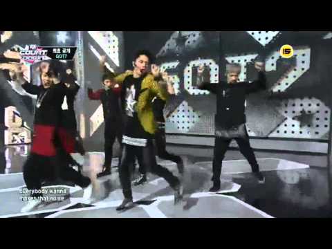 140116 GOT7 - Intro + Follow Me @ M! Countdown Debut Stage