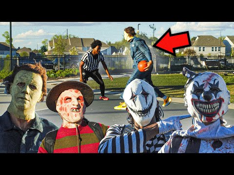 HALLOWEEN VILLAINS DESTROY PARK HOOPERS!