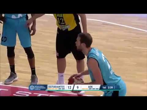 Alec Brown Movistar Estudiantes Highlights vs AEK Athens 12/12/17