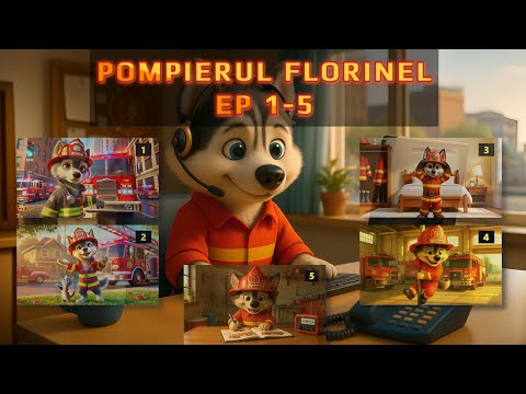 Colaj Pompierul Florinel 🚒 - Nino Nino!  Ep 1-5 | Aventuri și Cântece pentru Copii