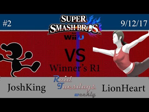 RAID Tuesdays #2 - SSB4 - Joshking (Game & Watch) vs Lionheart ( Wii fit Trainer) - Winner's Round 1