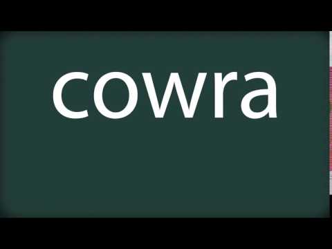 How to pronounce cowra