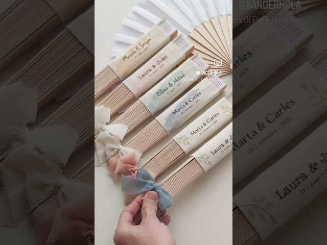 Vídeo relacionado con 50 Abanicos Personalizados Baratos Boda Blancos Papel Plegables para Invitados