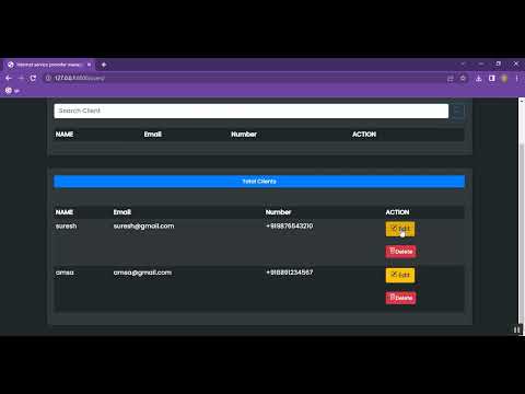 Internet Service Provider Management System in Django Python