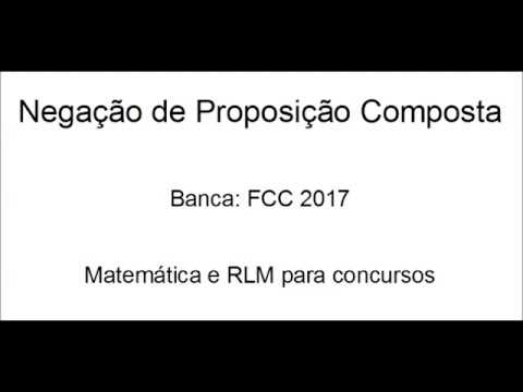 negação lógica FCC 2017