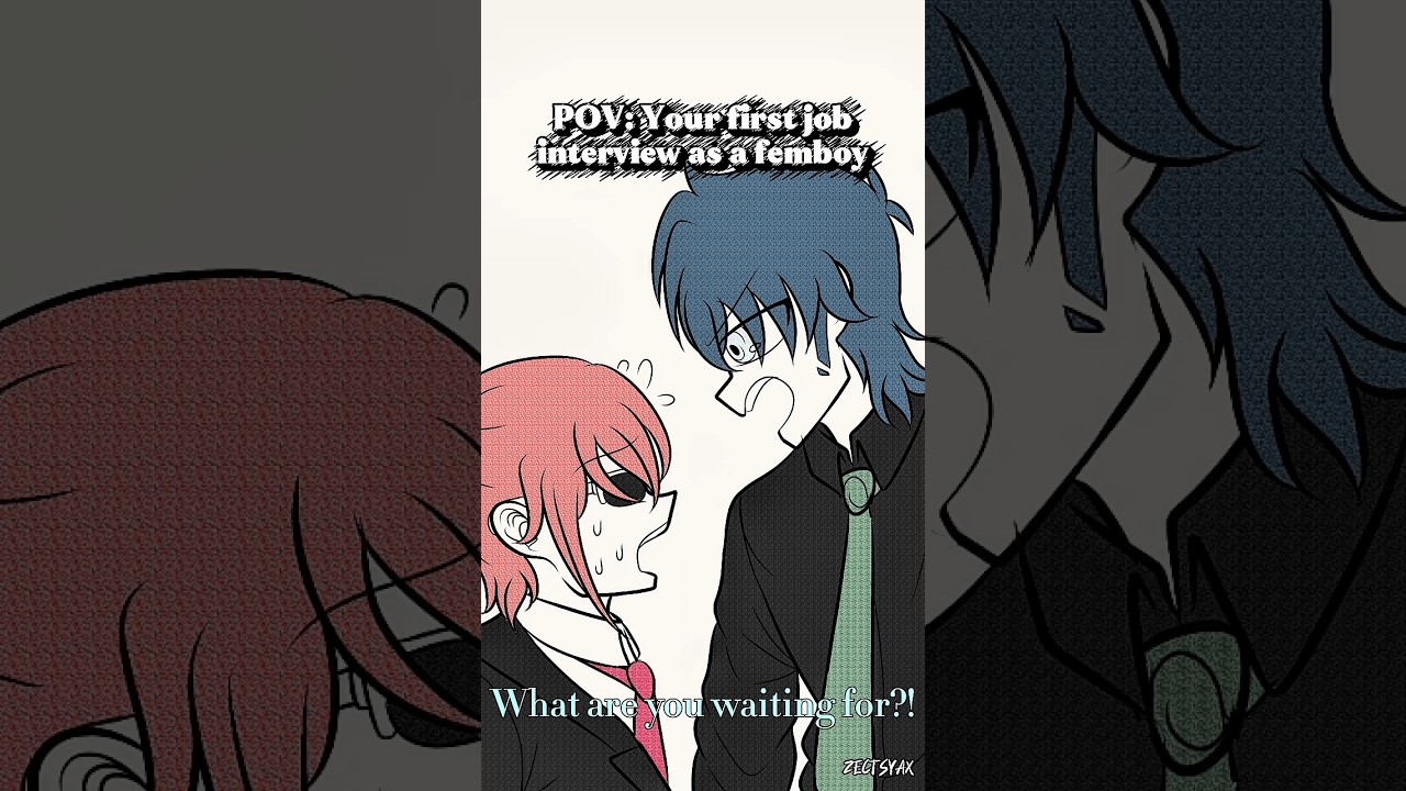 Femboy’s first job interview #art #drawing