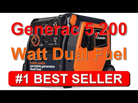 Generac 5,200-Watt Dual-Fuel Portable Inverter Generator - Gas and Propane Compatible - B0DT7NDZ6B