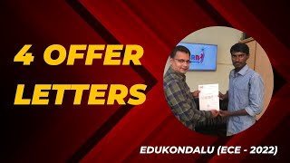 SOFTWARE ENGINEER with 4 OFFER LETTERS. Edukondalu (ECE - 2022)