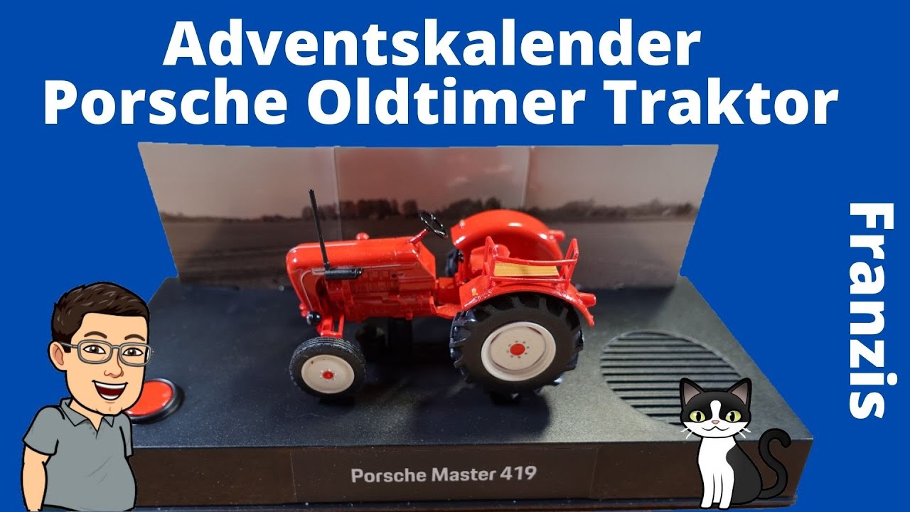 Adventní kalendář Porsche Oldtimer Traktor se zvukem 1:43