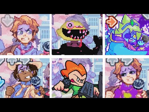 Friday Night Funkin' - Roses but every turn a Different Skin Mod is used