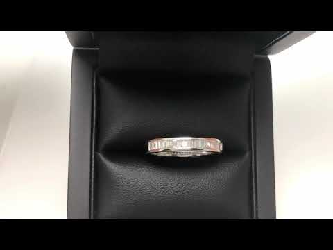 LFBJR0131B Diamond Baguette Half Eternity Ring 0.50ct in Platinum or White Gold