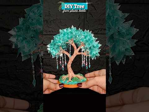 Decorative Plastic Bottle Bonsai Tree For My Room 😍✨ #shorts #youtubeshorts #diy