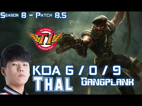 SKT T1 Thal GANGPLANK vs VLADIMIR Top - Patch 8.5 KR Ranked