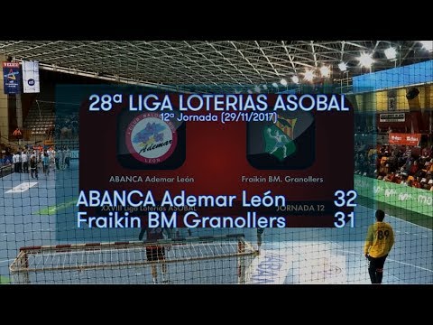 LIGA LOTERIAS ASOBAL J12 ABANCA Ademar León - Fraikin BM Granollers 32 - 31