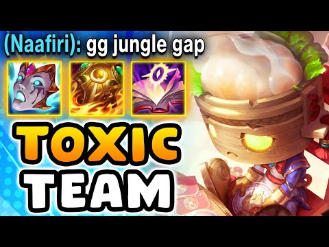My whole team flamed my AP Amumu Jungle... so I carried them all