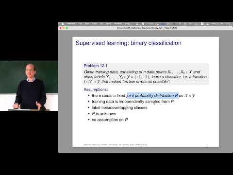 2022-01-24 Machine Learning Lecture 26/28 - Statistical Learning Theory