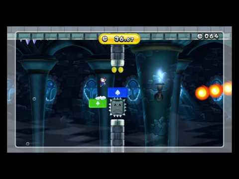 New Super Mario Bros U Boost Mode Challenge - Thwomp Castle Cash Flow Bronze Medal