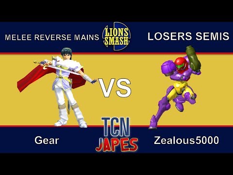TCNJapes 3 SSBM Reverse Mains - Zealous5000 (Samus) vs. Gear (Marth) - Losers Semis