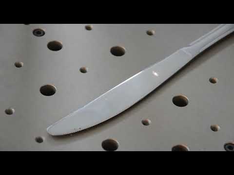 fiber marking on metal knifes