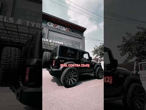Fuel contra installed in Thar 22inch #amritsar #creativewheels #tyres #punjab #fuelcontra
