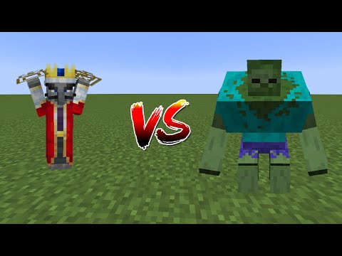 Magician King(Boss And Magic) Vs Mutant Zombie - Minecraft Mob Battle