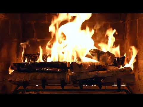 Crackling Birchwood Fireplace - 6 Hours Calm HD Fireplace for your TV