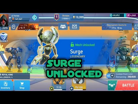I unlocked surge mech in mech arena | mech arena |
