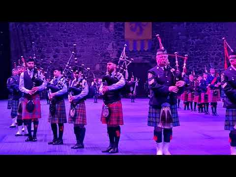 Belfast International Tattoo 2023.  Massed Pipes and Drums