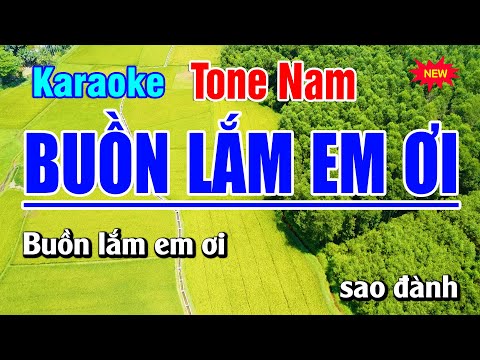 Karaoke Buồn Lắm Em Ơi Tone Nam [ BEAT HAY ] | Bạch Duy Sơn