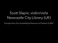 Scott Slapin performs at the Newcastle City Library (UK)