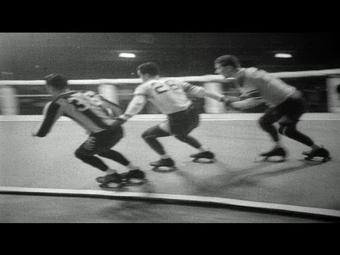 HD Historic Archival Stock Footage Roller Derby Rough-House 1951