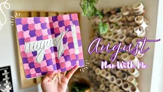 August 2025 Bullet Journal Setup | Checkered Pattern ft. Arrtx