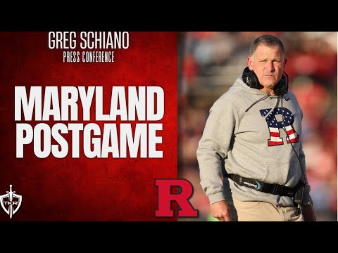 Greg Schiano Maryland Postgame Press Conference - Rutgers Scarlet Knights Football