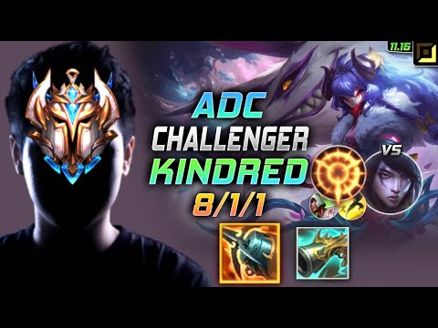 Challenger Kindred ADC vs Aphelios - 챌린저 원딜 킨드레드 템트리 룬 크라켄 집공 キンドレッド Киндред 永猎双子 鏡爪 - LOL KR 11.15