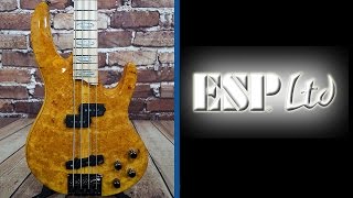 Video thumbnail for ESP LTD RB-1004 Burled Maple Bass Guitar Honey Natural - Manchester Music MIll by Manchester Music Mill