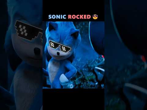 Sonic Rocked Robot Shocked 😎 | Sonic The Hedgehog | Sonic 3 #shorts #sonic #edit