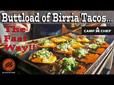 Birria Tacos on the camp chef Griddle,, using a...