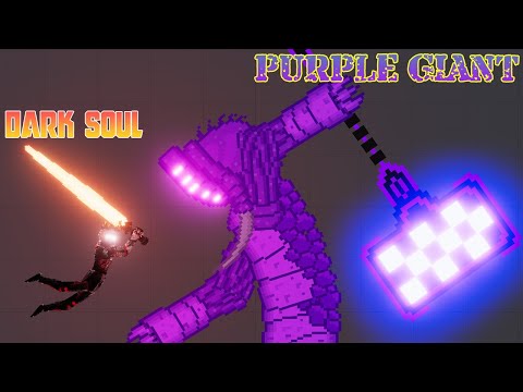 Corruption of the Divine ( Dark Soul ) vs Purple Giant on Lava Pit - People Playground 1.21.3
