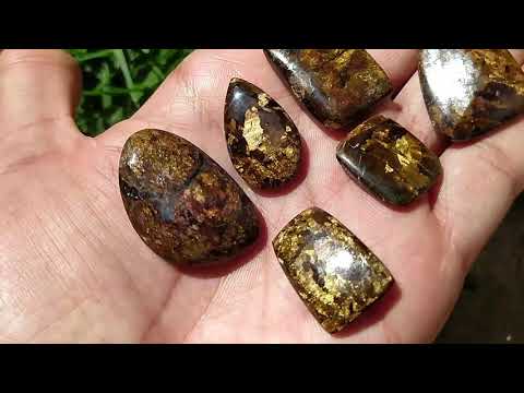 GOLD COLOR STONE identify the bronzite