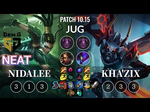 GEN Neat Nidalee vs Kha'Zix Jungle - KR Patch 10.15