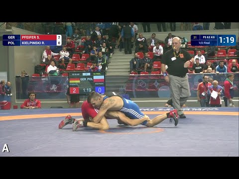 1/2 FS - 63 kg: S. PFEIFER (GER) df. R. KIELPINSKI (POL) by TF, 10-0