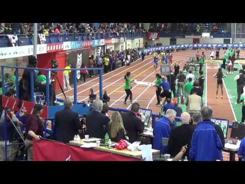 Boys 400m Final Heat 2 Finish Crash - New Balance Indoor Nationals - 3/15/2015