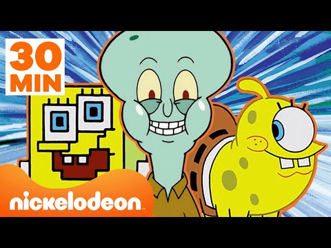 Губка Боб | 30 минут лучших трансформаций Губки Боба! | Nickelodeon (Россия)