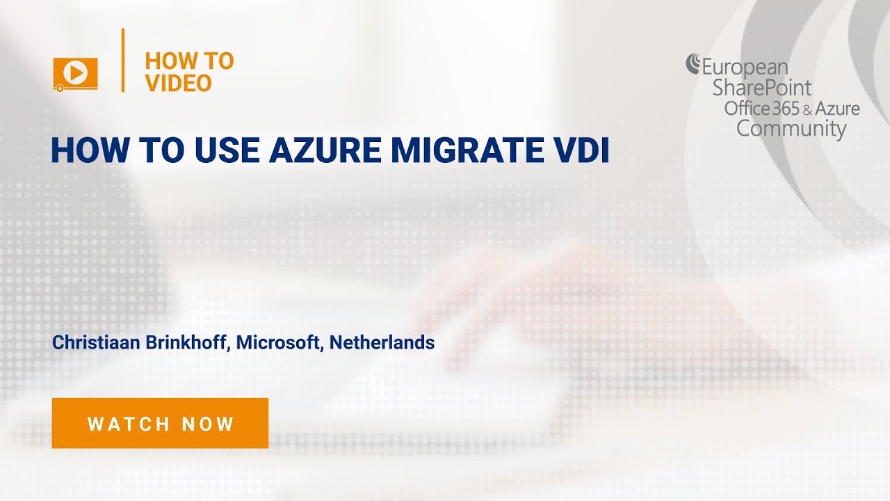 How To use Azure Migrate VDI