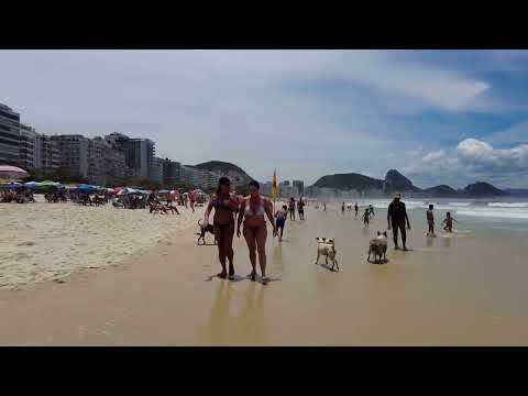 🇧🇷🌞 Copacabana Beach Walking Tour 🏖️Río de Janeiro 