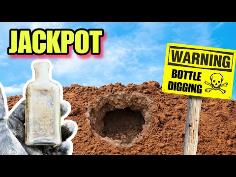 Ancient Treasures Found at 100 Year OLD Dump - Bottle Digging 🔥 #vintage #archaeology #mudlarking