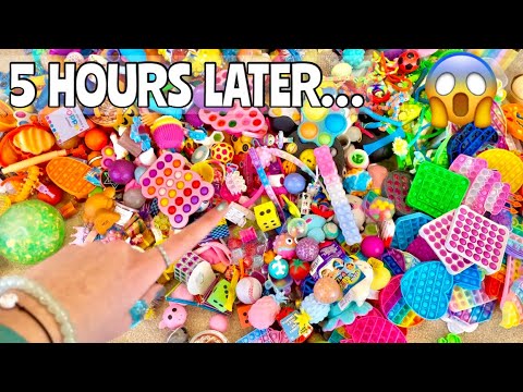 ORGANIZING MY GIANT FIDGET COLLECTION! 😱😳*ODDLY SATISFYING* Pop It + Squishmallow Collection Tour!